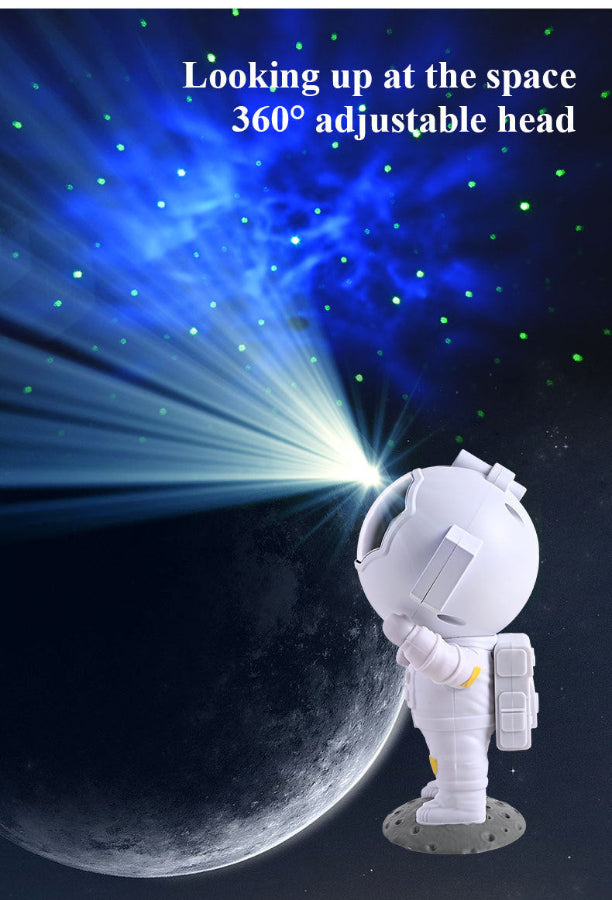 Galaxy Star Projector Starry Sky Night Light Astronaut Lamp Decoration Bedroom