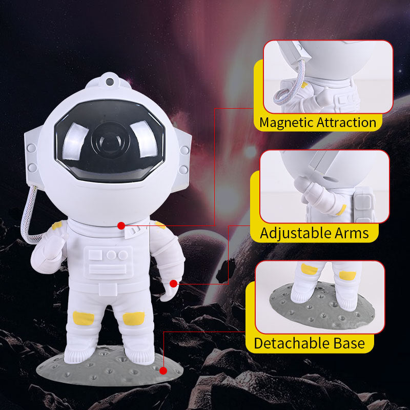 Galaxy Star Projector Starry Sky Night Light Astronaut Lamp Decoration Bedroom