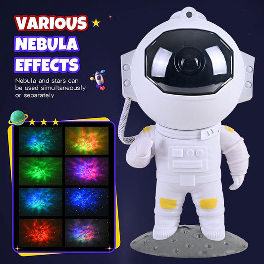 Galaxy Star Projector Starry Sky Night Light Astronaut Lamp Decoration Bedroom